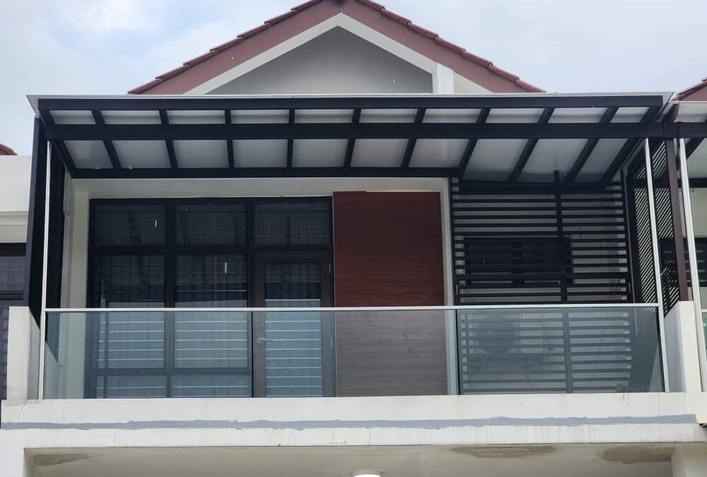 ACP Awning Installation at Bukit Indah